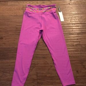 Nanette Lepore Purple Cactus Flower Leggings Size L